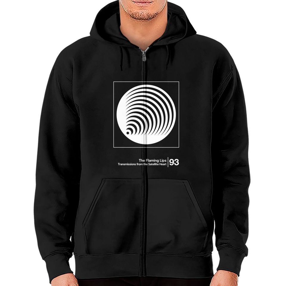 The Flaming Lips / Minimal Style Graphic Artwork Design - The Flaming Lips - Zip Hoodies