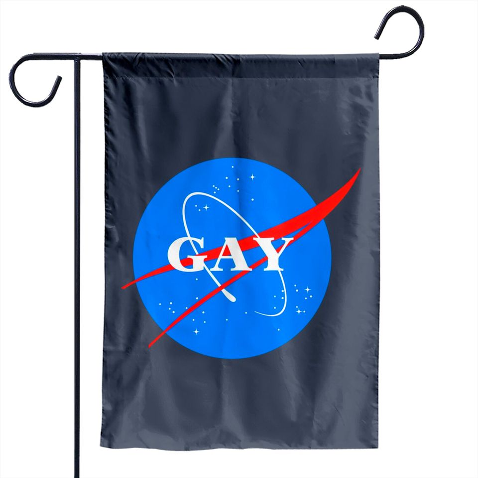 Gay NASA Logo Space Gay Geek Pride - Gay - Garden Flags
