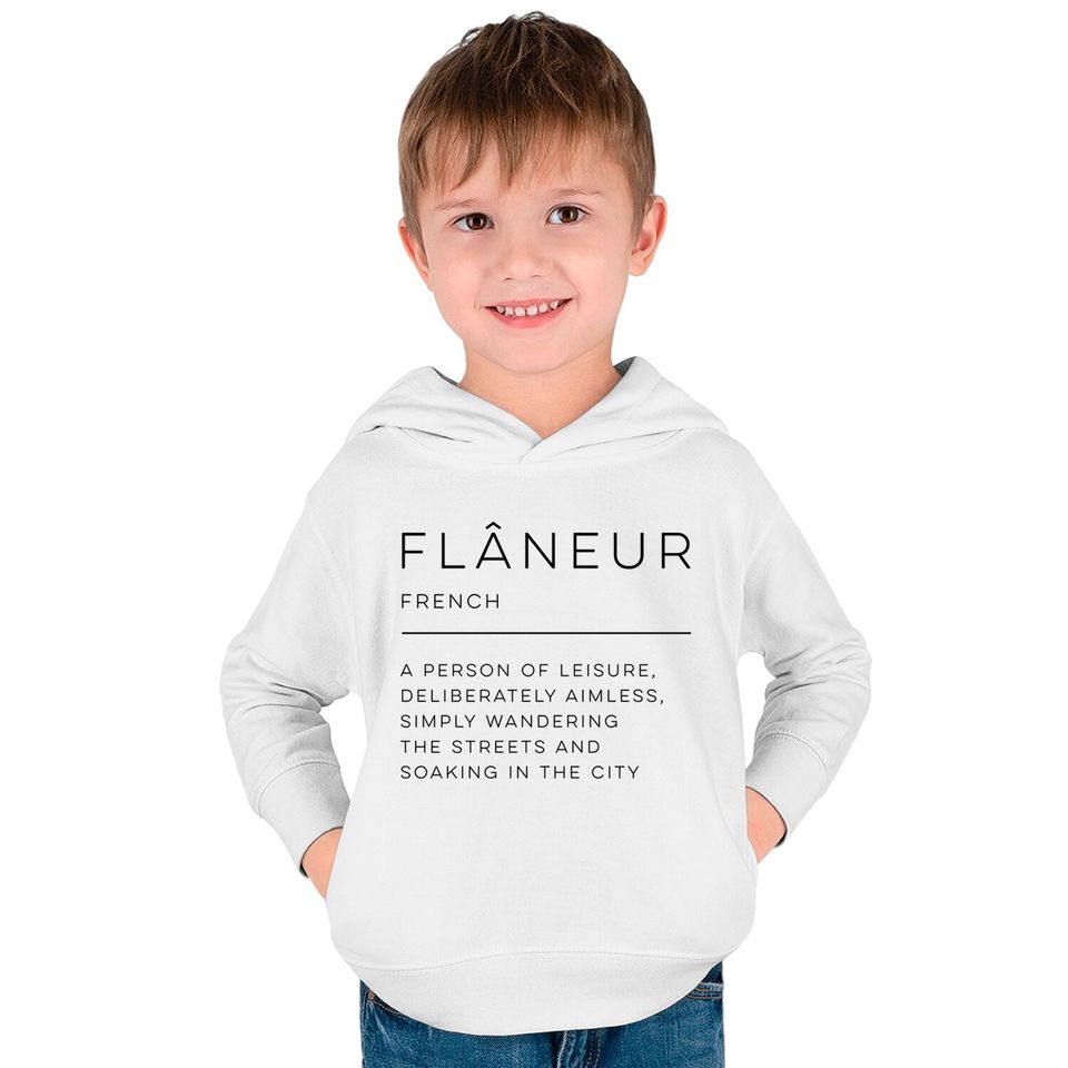 Flâneur Definition - Flaneur - Kids Pullover Hoodies
