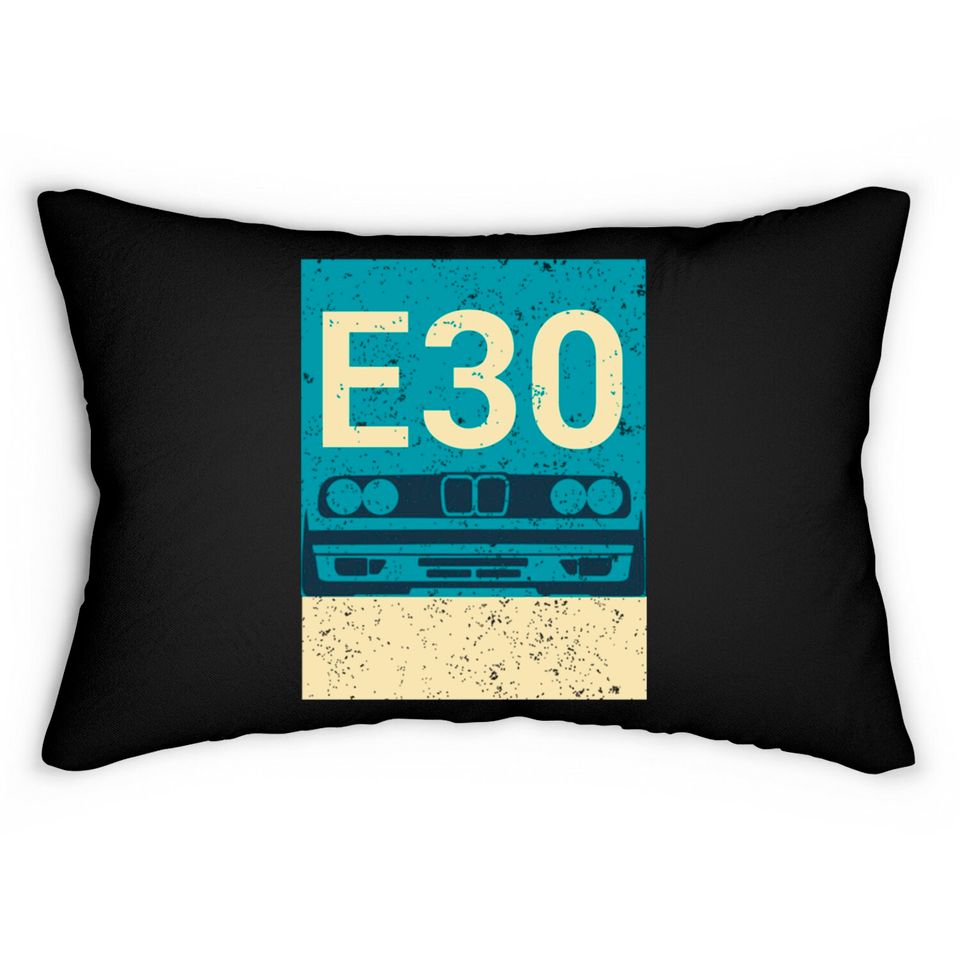 vintage e30 - summer - E30 Bmw Classic 1980s Car - Lumbar Pillows