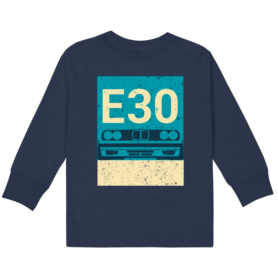 vintage e30 - summer - E30 Bmw Classic 1980s Car -  Kids Long Sleeve T-Shirts