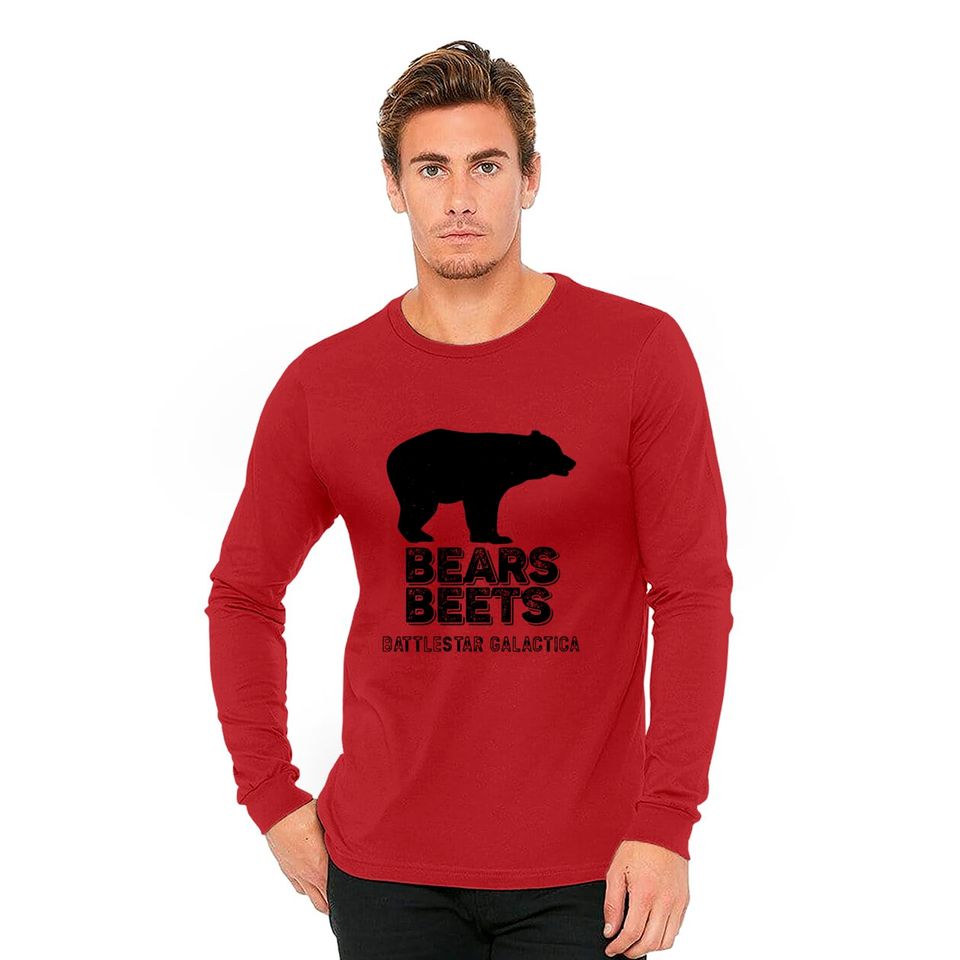 Bears Beets Battlestar Galactica Long Sleeves, Funny The Office Fans Gift - Schrute - Long Sleeves