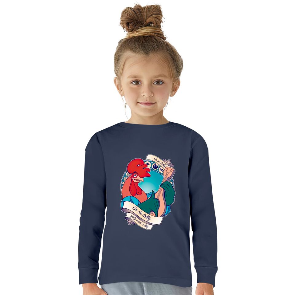 Golly What a Day - Robin Hood Rooster -  Kids Long Sleeve T-Shirts
