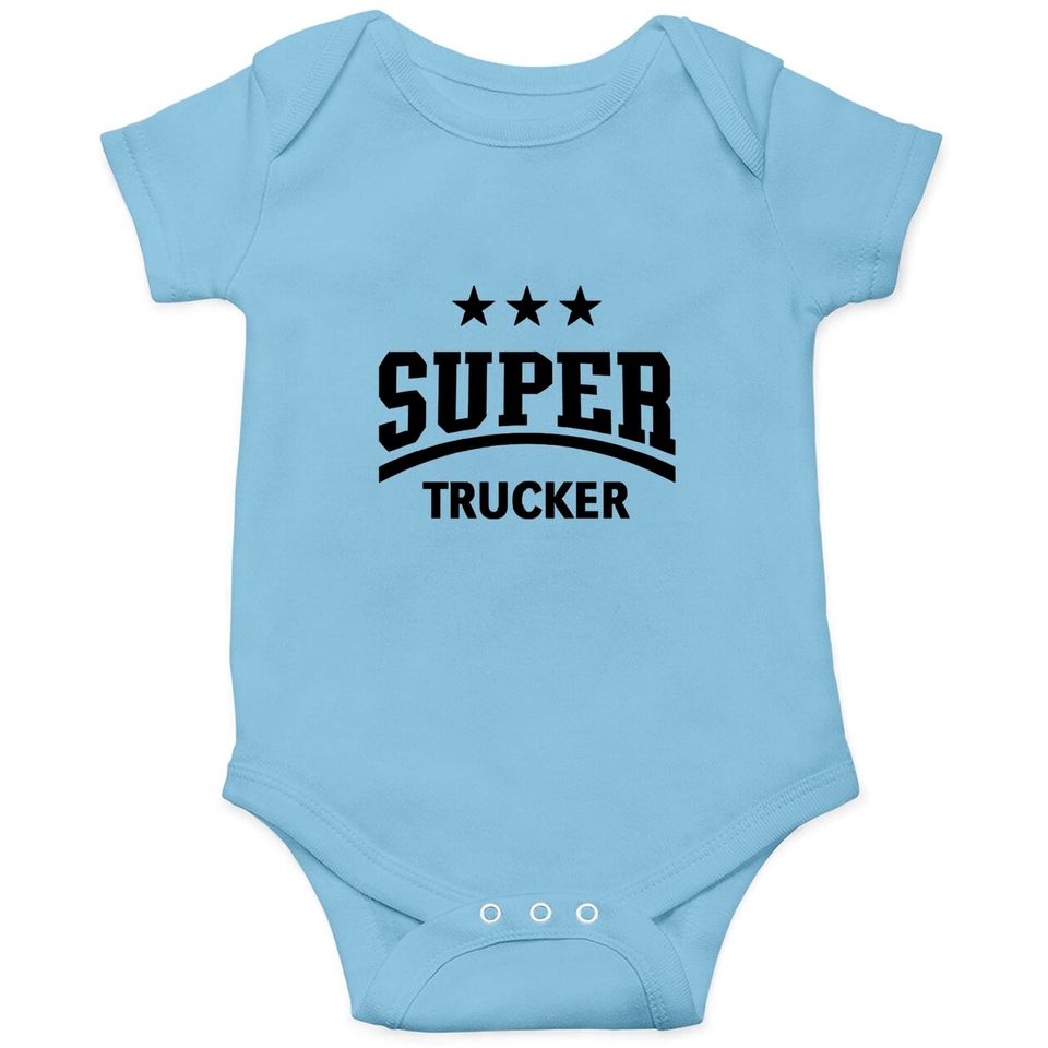 Super Trucker (Truck Driver / Truckman / Black) - Trucker - Onesies