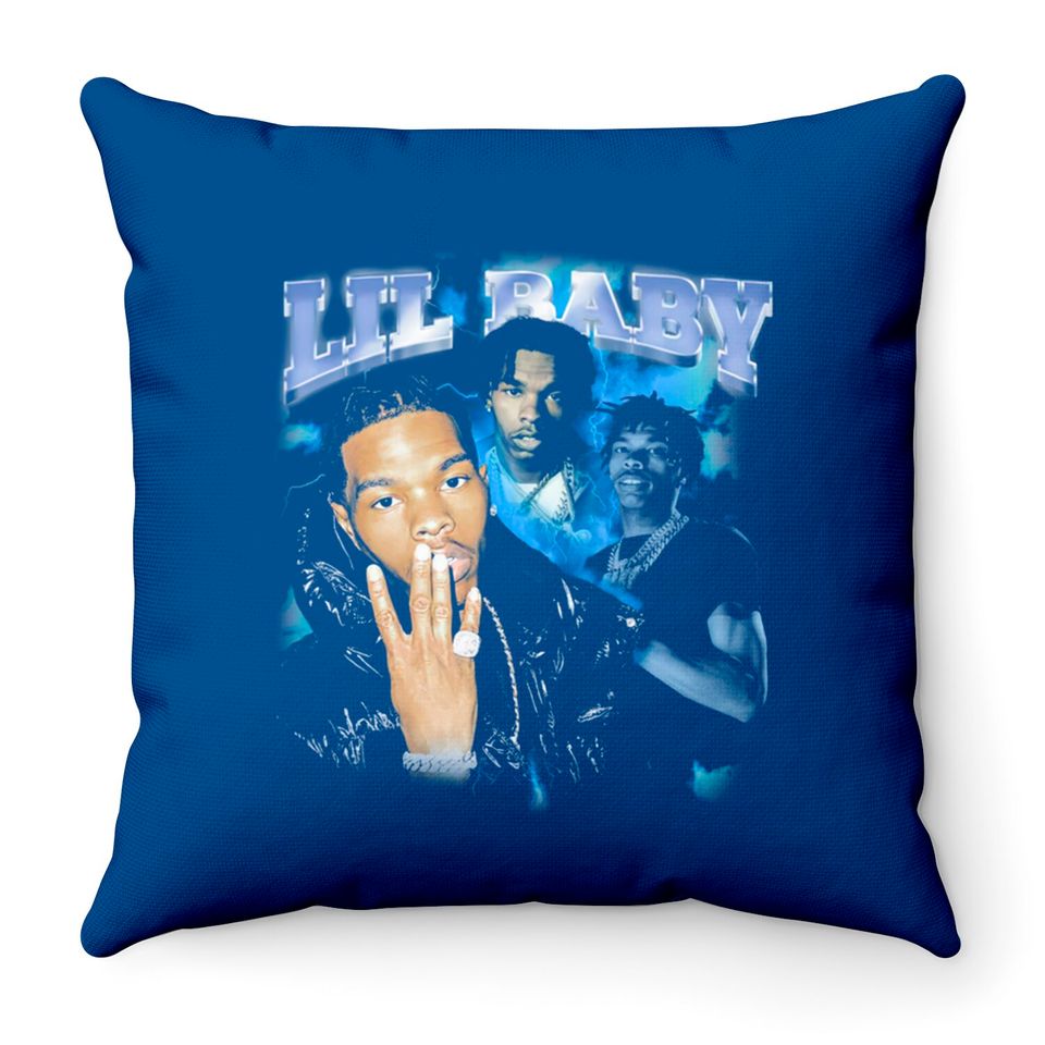 Lil Baby Rapper T- Throw Pillows