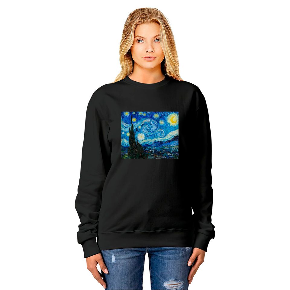 The Starry Night by Vincent Van Gogh - Starry Night - Sweatshirts
