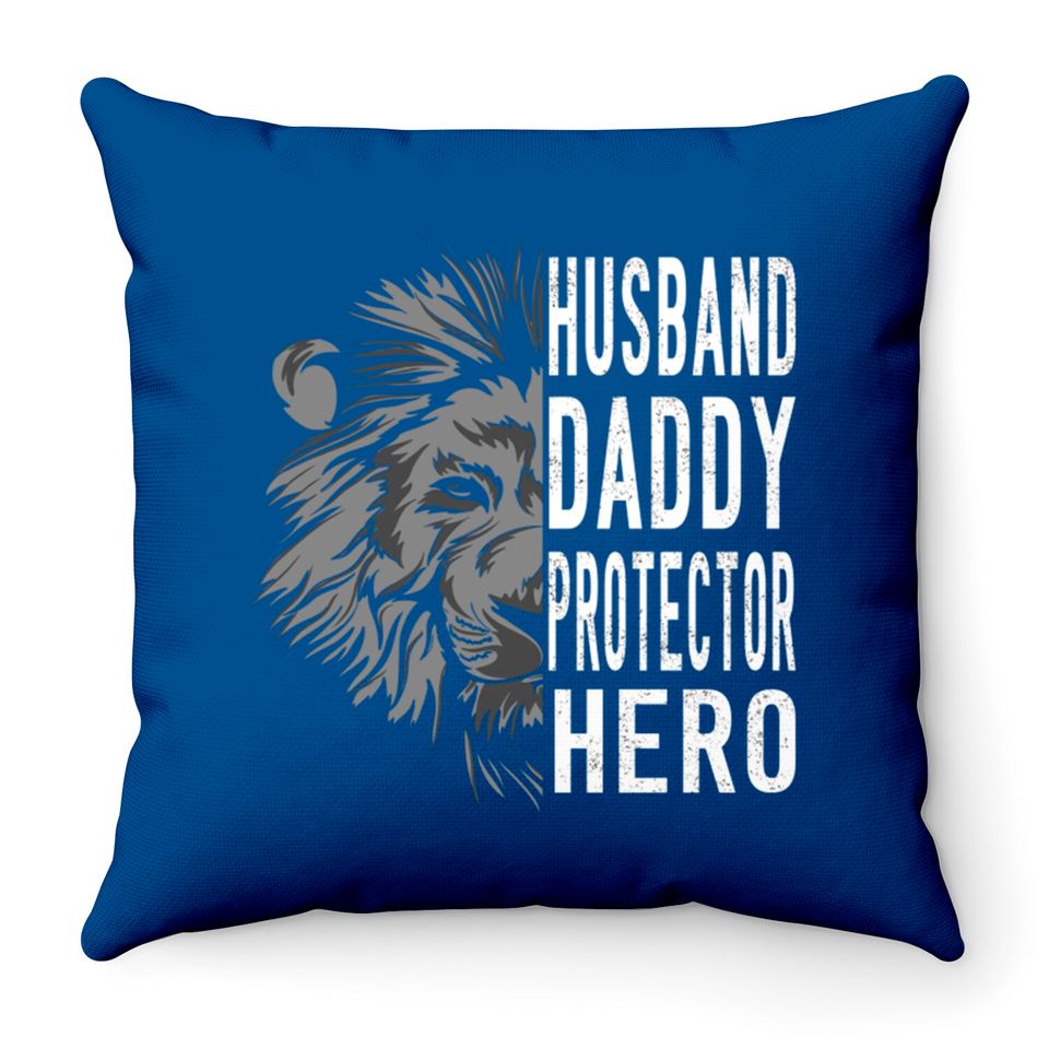 husband daddy protective hero.father's day gift - Husband Daddy Protector Hero - Throw Pillows