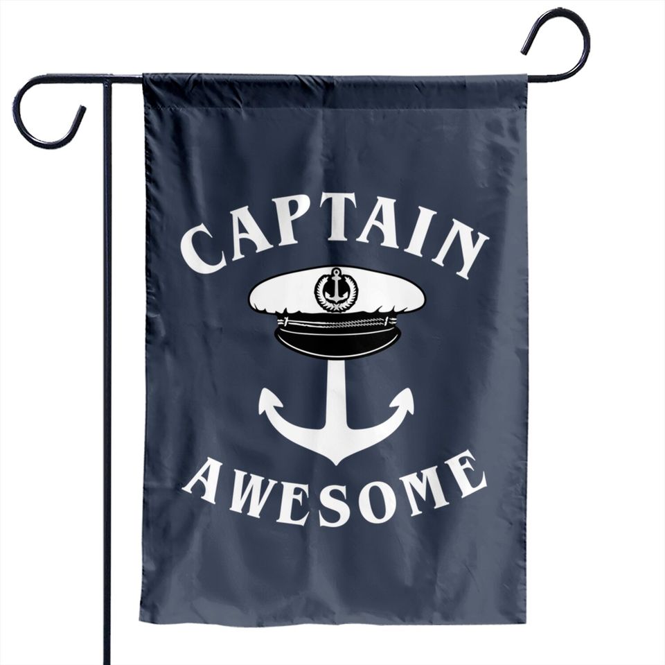 Captain Awesome - Boat Captain - Garden Flags