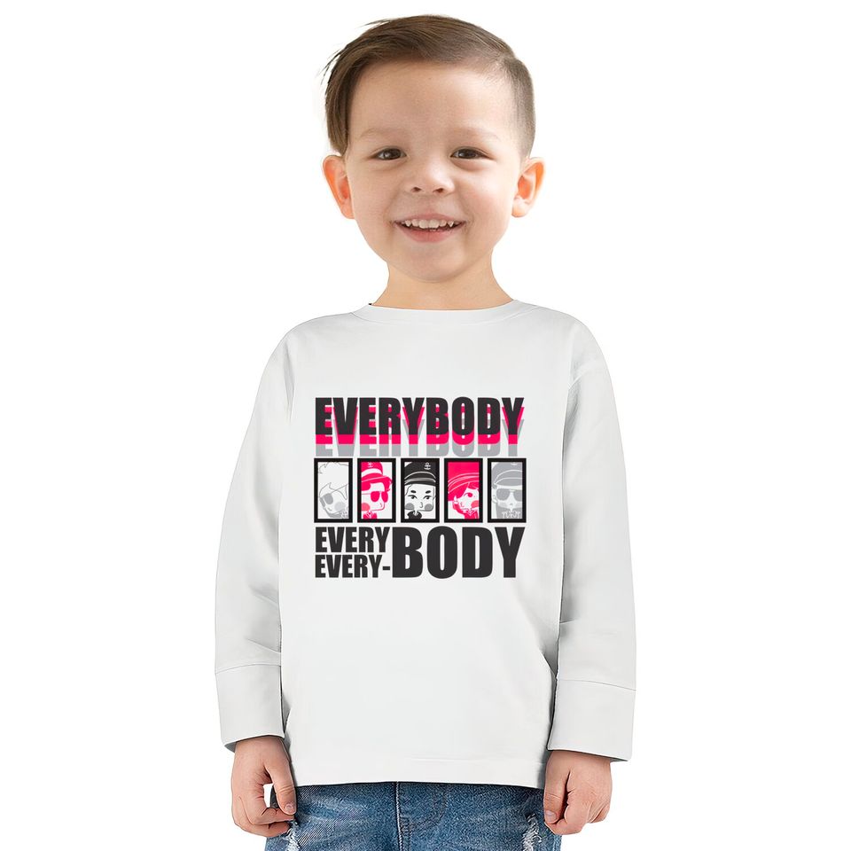SHINee Chibi Everybody Side - Shinee -  Kids Long Sleeve T-Shirts