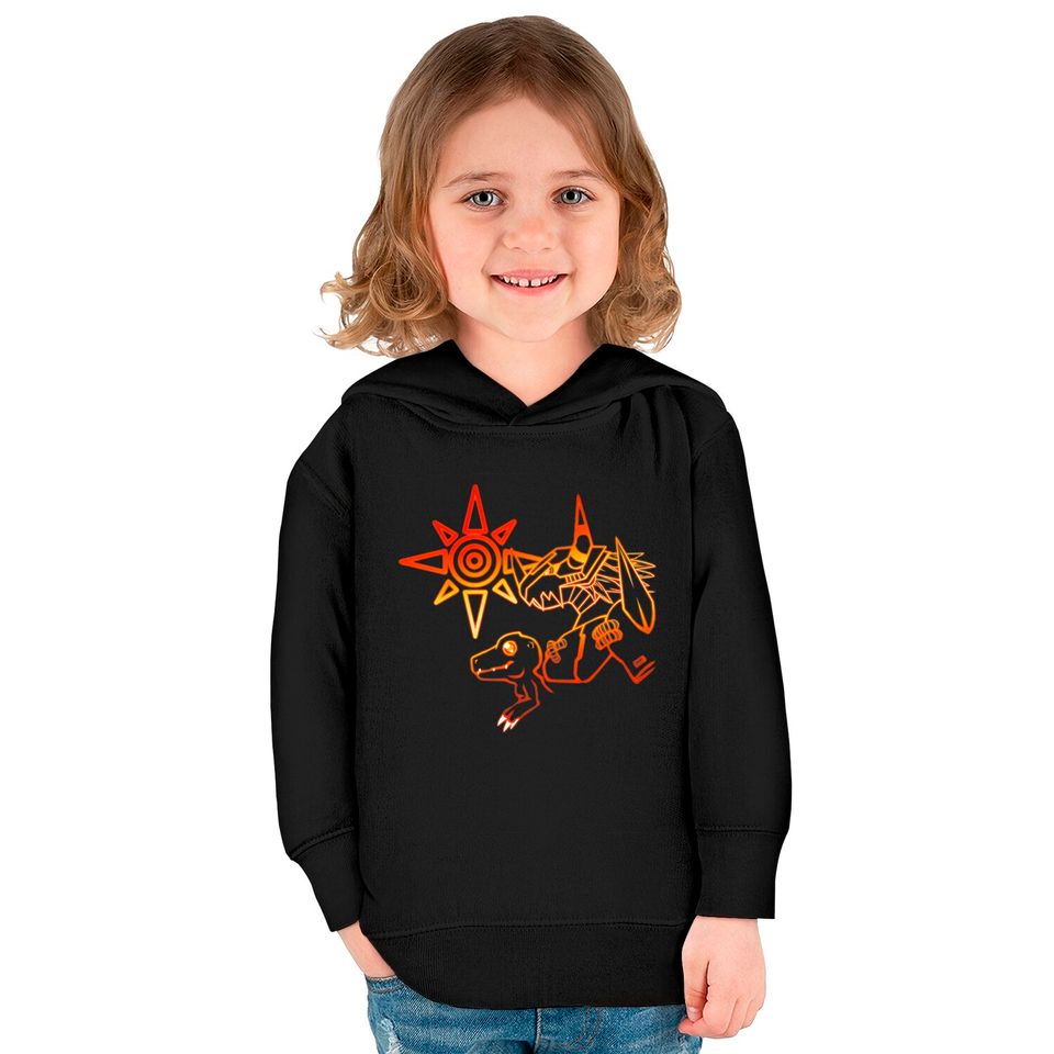 Crest of Courage - Digimon - Kids Pullover Hoodies