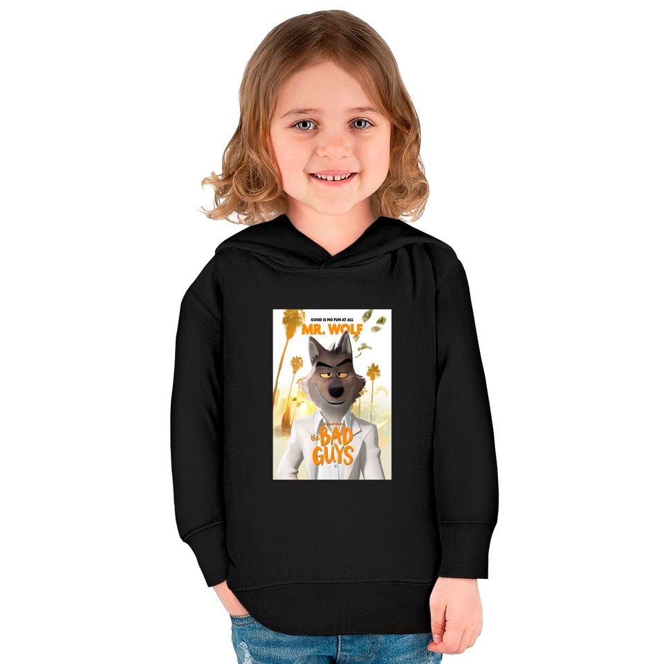 The Bad Guys 2022 Film , The Bad Guys Movie 2022, Mr Wolf Classic Kids Pullover Hoodies