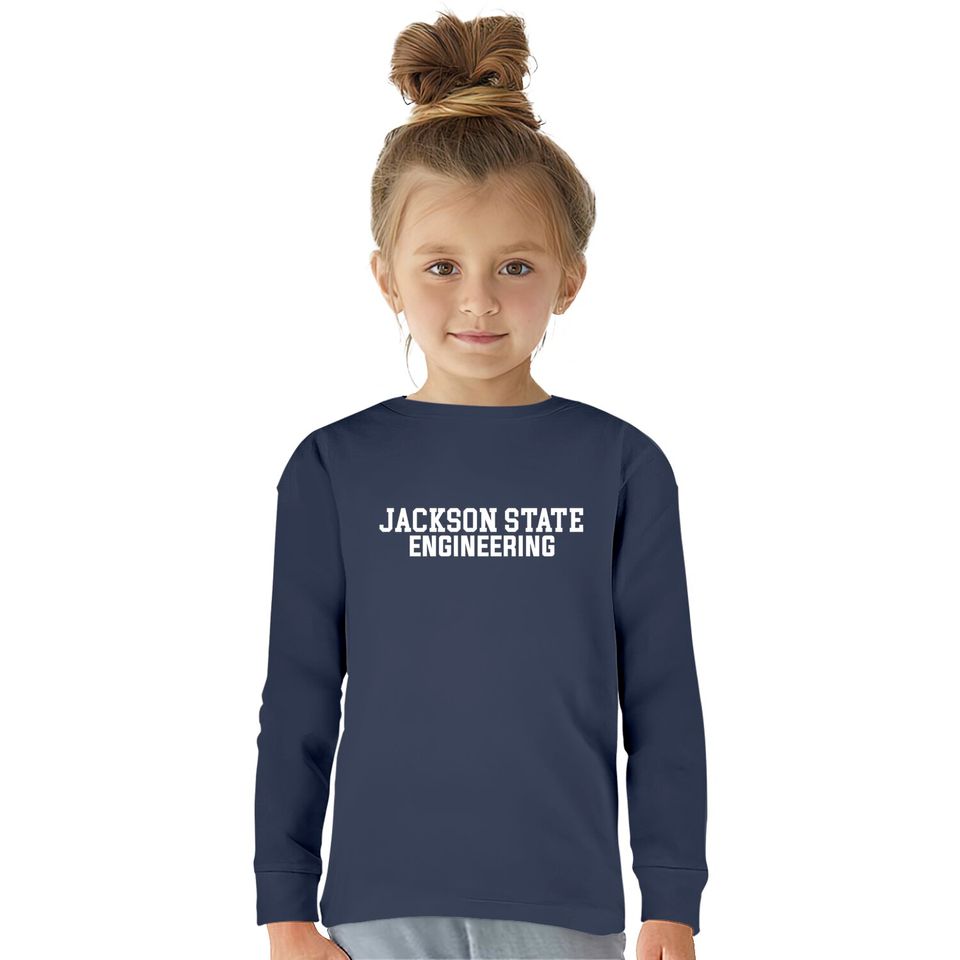 Jackson State Engineering (Varsity, White) - Jackson State University -  Kids Long Sleeve T-Shirts