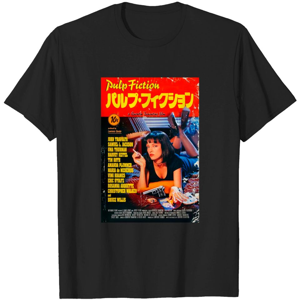 Pulp Fiction Japanese Logo Poster T-Shirt