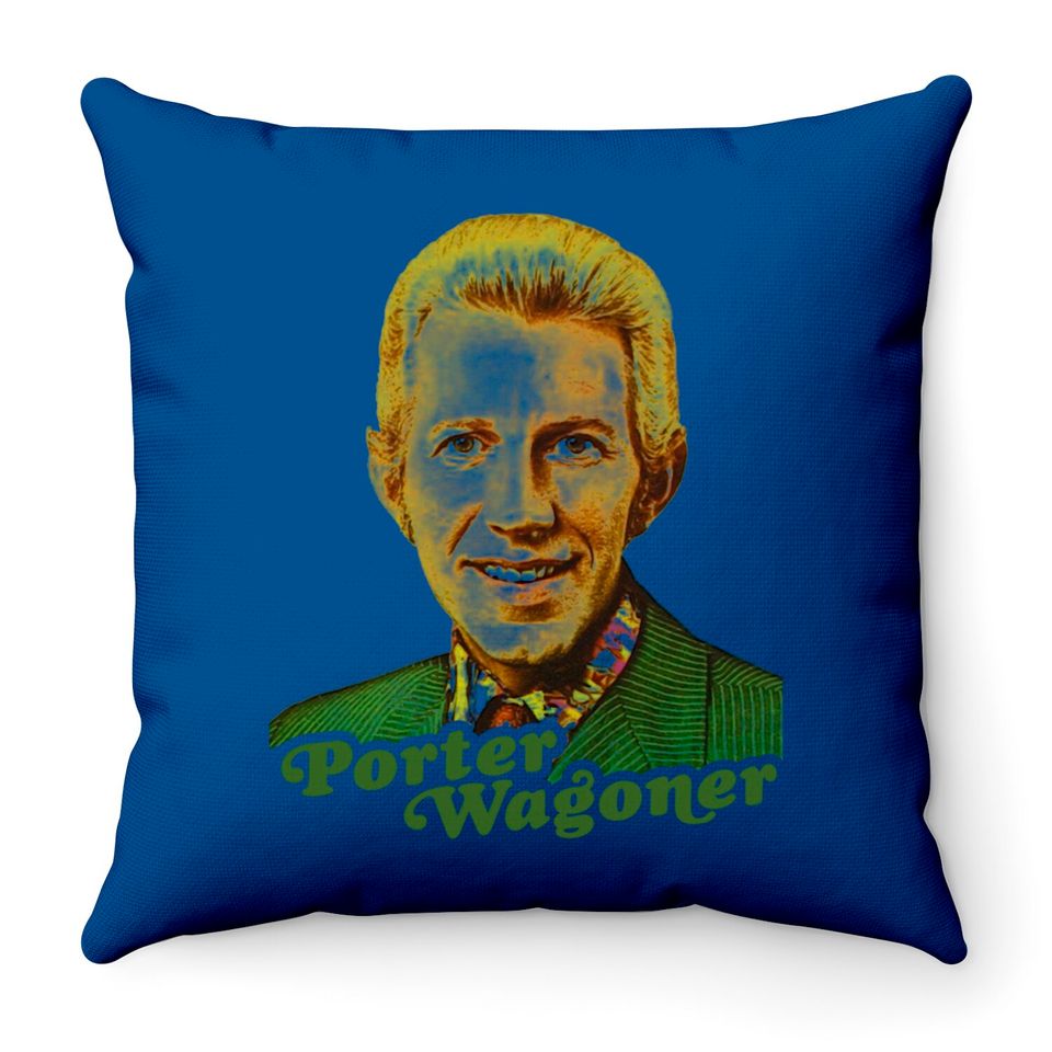 Porter Wagoner // Retro Country Singer Fan Tribute - Classic Country Music - Throw Pillows