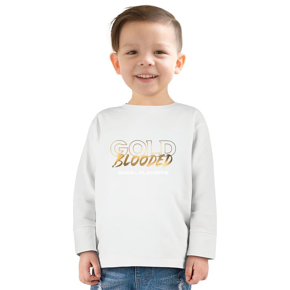 Gold blooded Warriors  Kids Long Sleeve T-Shirts
