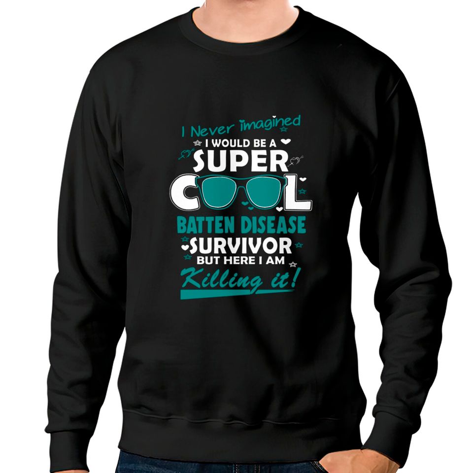 Batten Disease Awareness Super Cool Survivor - In This Family No One Fights Alone - Batten Disease Awareness - Sweatshirts