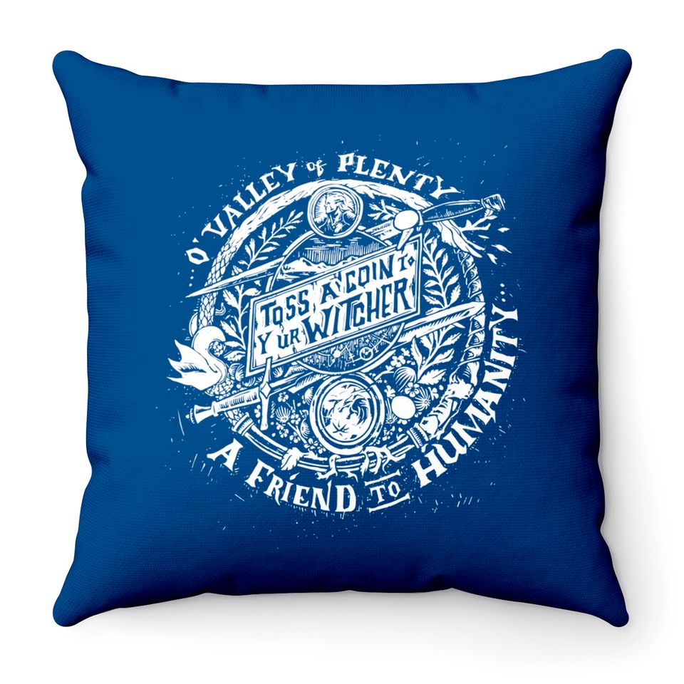 The Witcher Throw Pillow | Toss a coin to your witcher Throw Pillows