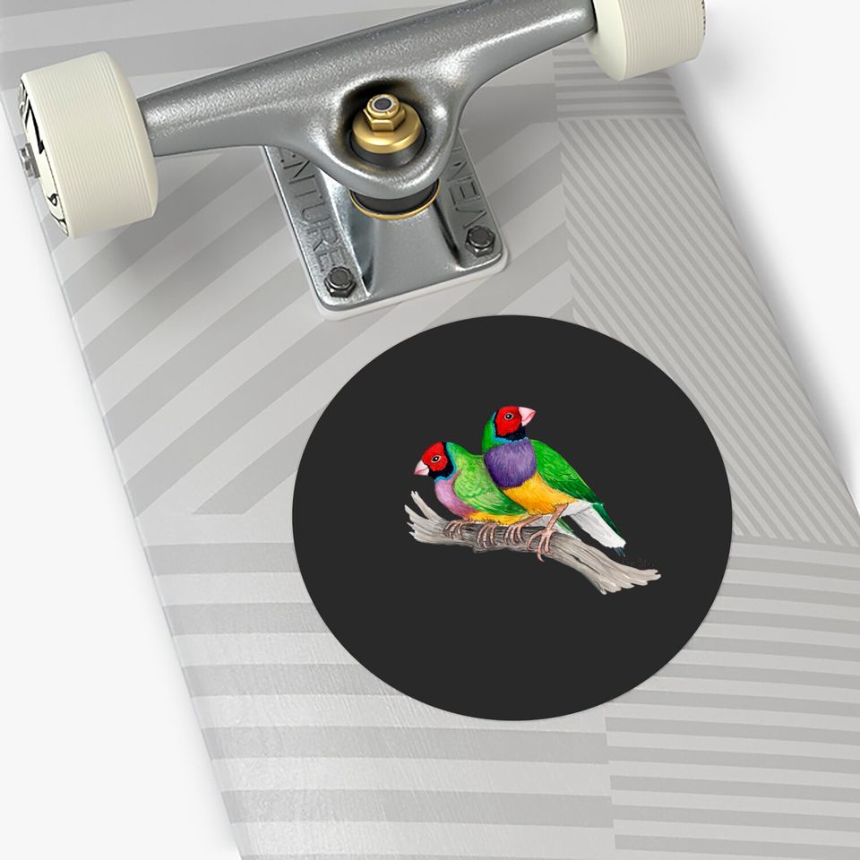 Gouldian Finches Classic Stickers