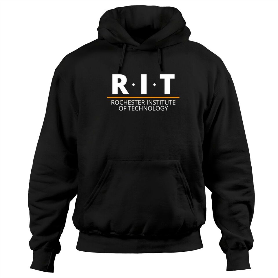 R.I.T | Rochester Institute of Technology (Dot, White, Orange Bar) - Rit - Hoodies