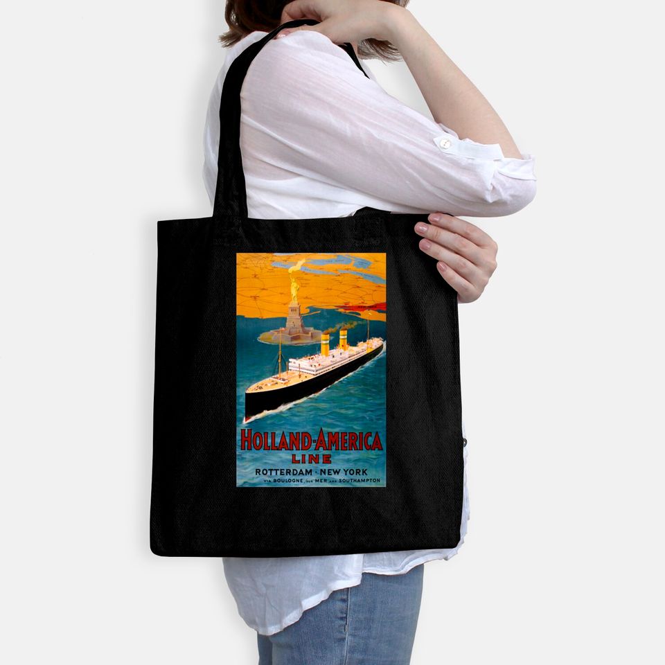 Vintage Travel Poster USA Holland America Line - Holland - Bags