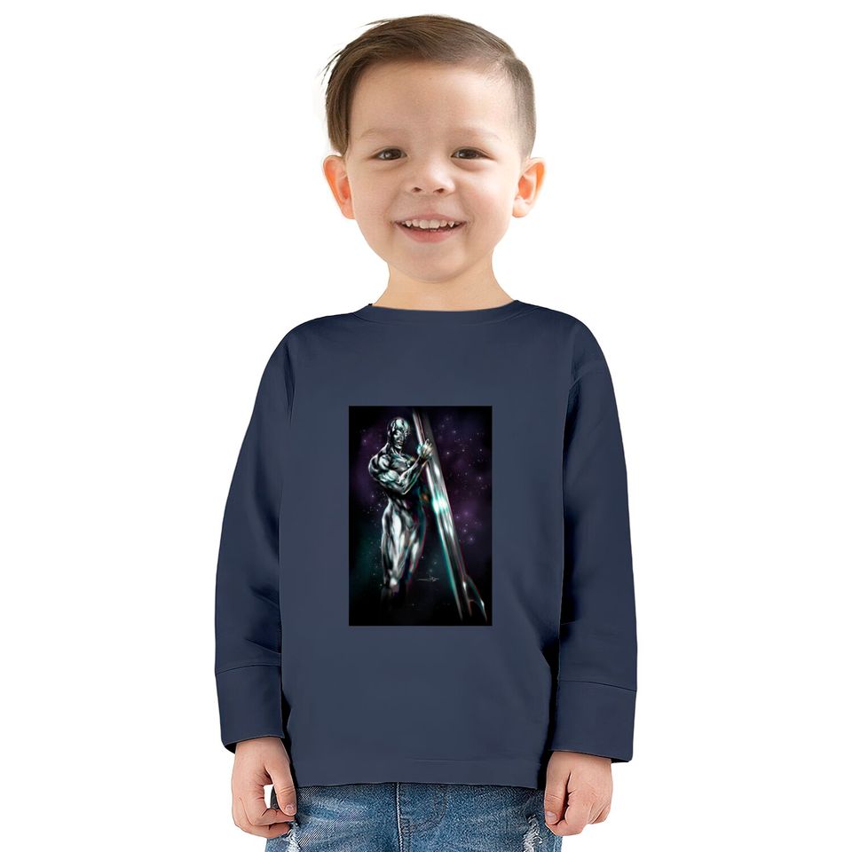 Silver Surf - Silver Surfer Marvel -  Kids Long Sleeve T-Shirts