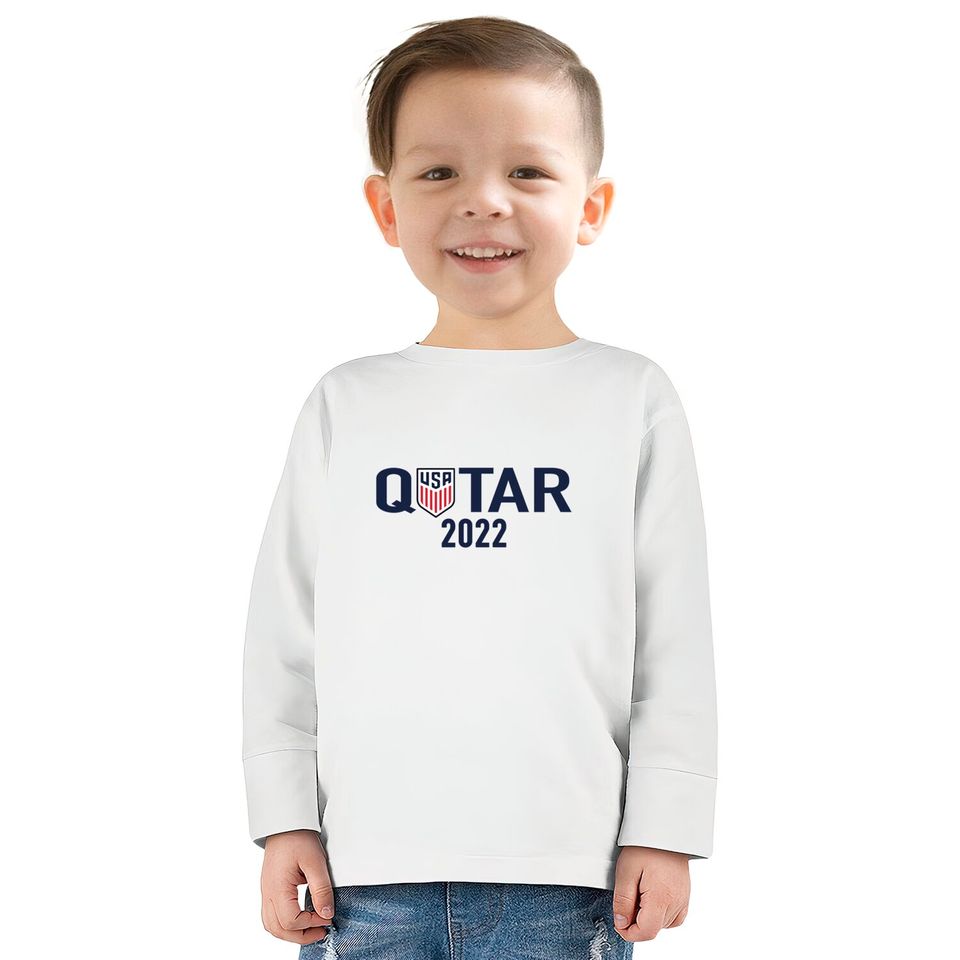 Qatar 2022 World Cup USA - Usa Soccer -  Kids Long Sleeve T-Shirts