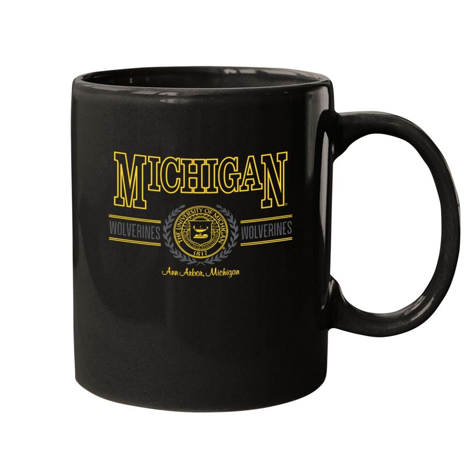 Vintage 90s The University of Michigan Crewneck Mugs
