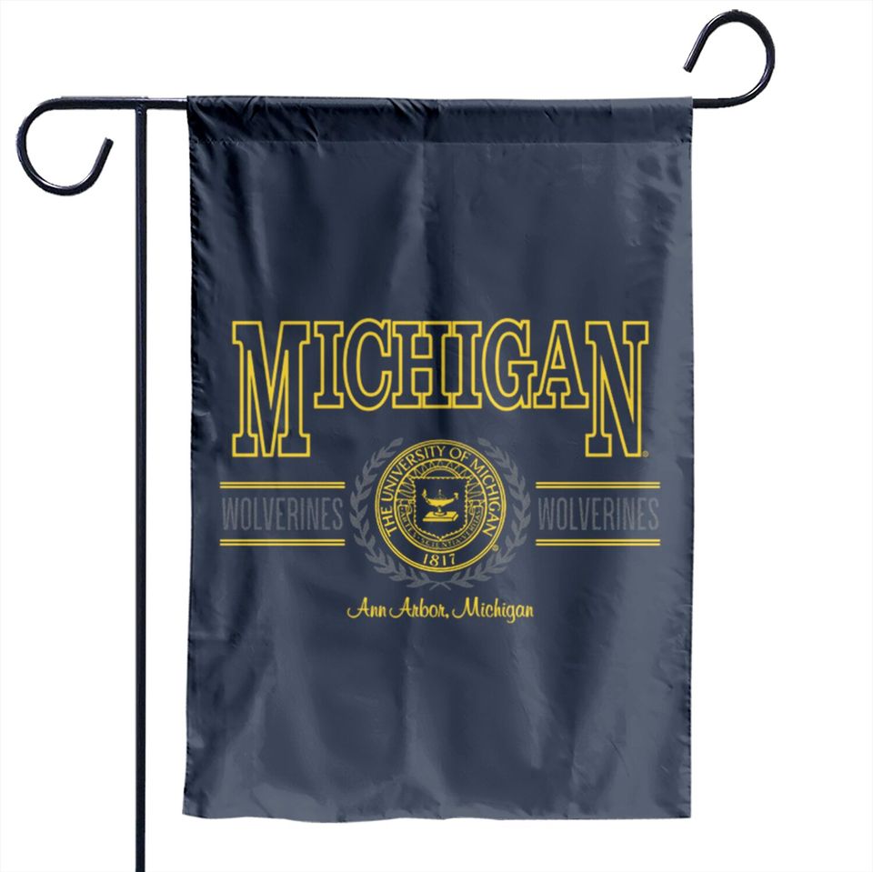 Vintage 90s The University of Michigan Crewneck Garden Flags