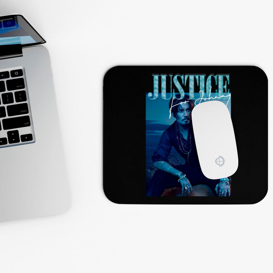Justice For Johnny Mouse Pad, Johnny Depp Mouse Pads, Johnny Mouse Pad, Social Justice Mouse Pad