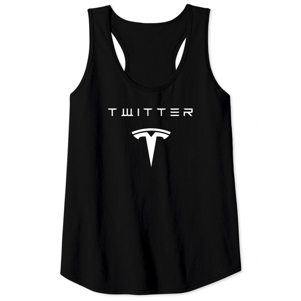 New Elon Musk Twitter Tesla Logo Tank Tops