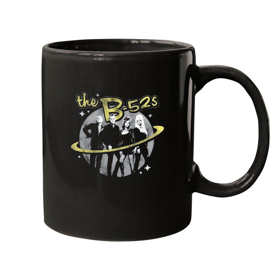 The B-52's Logo and Planet Navy Heather Mugs