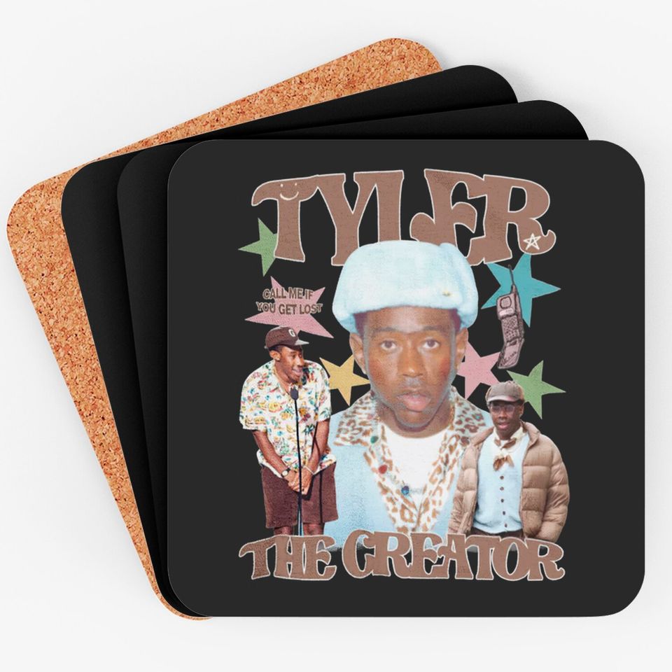 Tyler The Creator Unisex Coasters, Vintage Bootleg Graphic Coaster