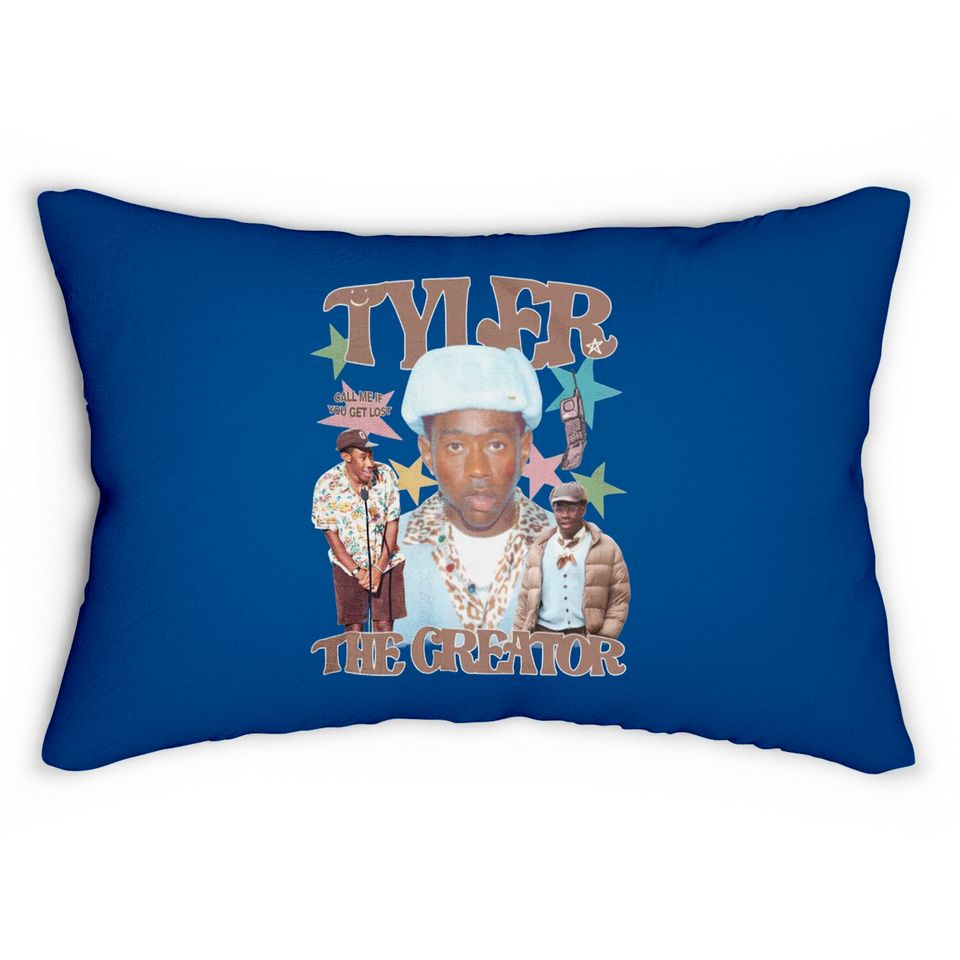 Tyler The Creator Unisex Lumbar Pillows, Vintage Bootleg Graphic Lumbar Pillow