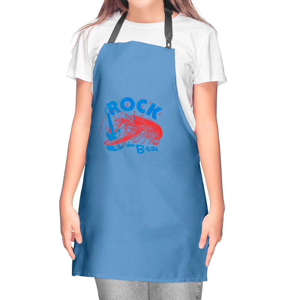 The B-52's Rock Lobster White Kitchen Aprons
