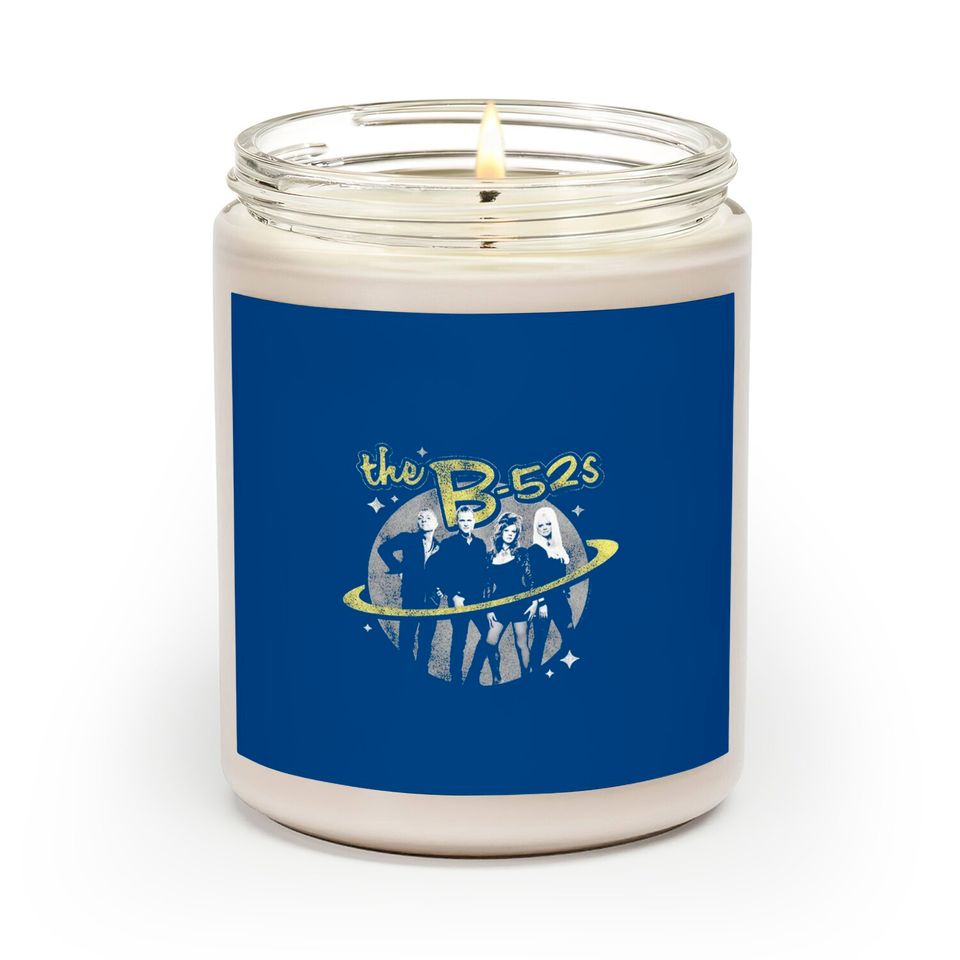 The B-52's Logo and Planet Navy Heather Scented Candles
