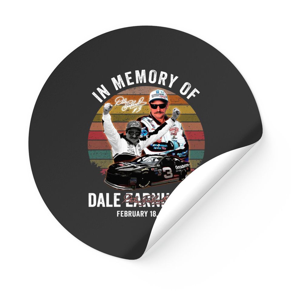 In Memory Of Dale Earnhardt Signature Stickers, Dale Earnhardt Sticker Fan Gifts, Dale Earnhardt Number 3 Sticker, Dale Earnhardt Vintage Sticker