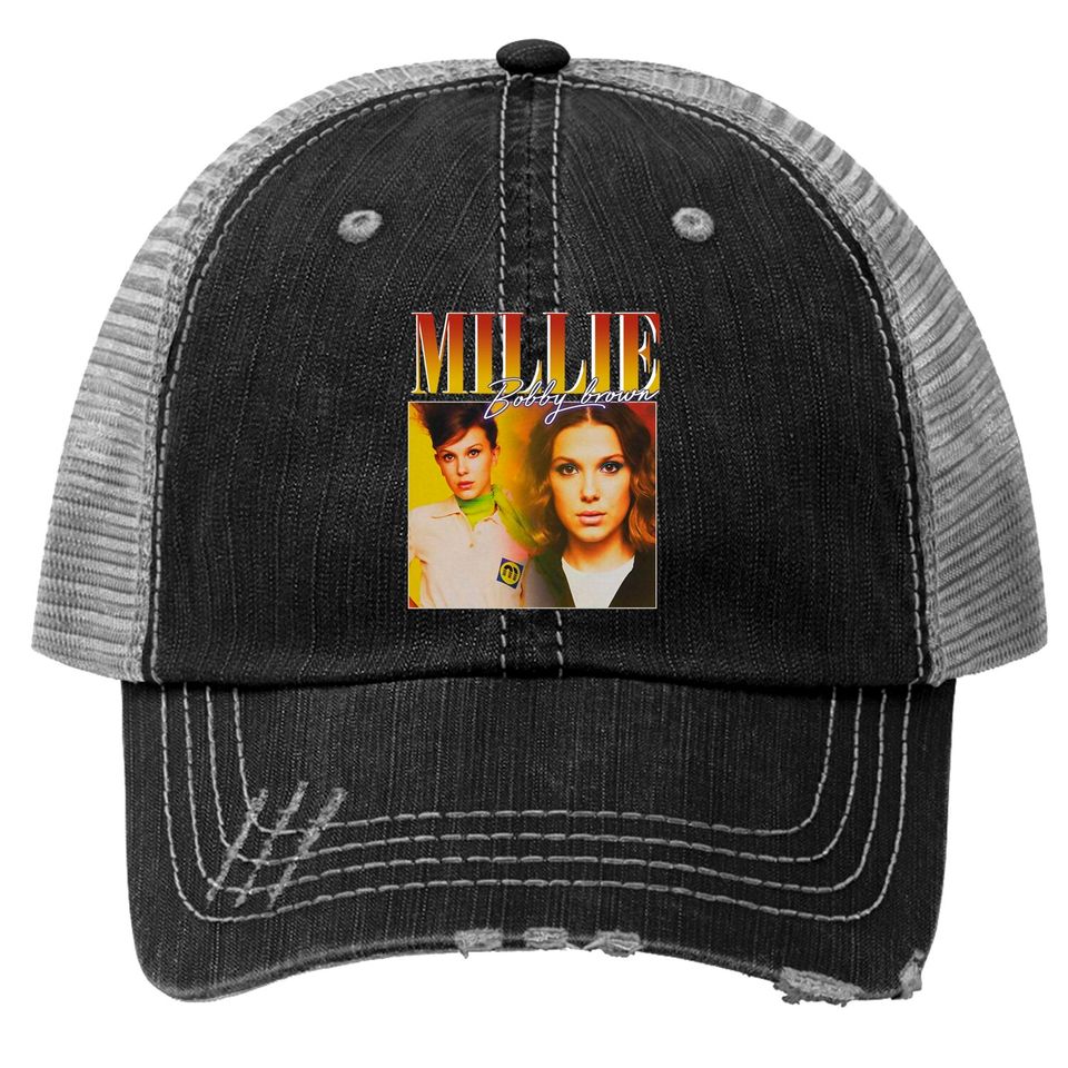 Millie Bobby Brown Trucker Hats Vintage design, Millie Bobby Brown Retro Unisex Trucker Hat