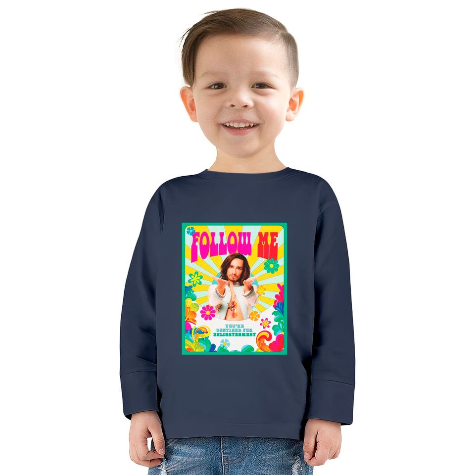 Follow Me Klaus Hargreeves  Kids Long Sleeve T-Shirts - Destiny's Children | Klaus cult | Robert Sheehan | Umbrella Academy  Kids Long Sleeve T-Shirts