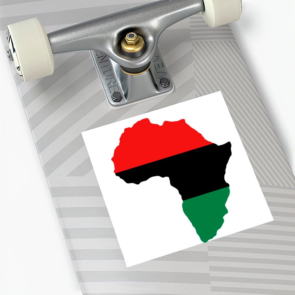 Red, Black & Green Africa Flag Stickers