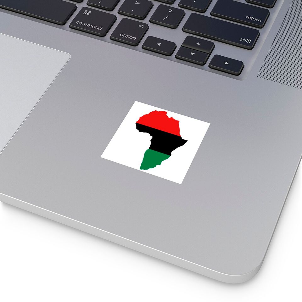 Red, Black & Green Africa Flag Stickers