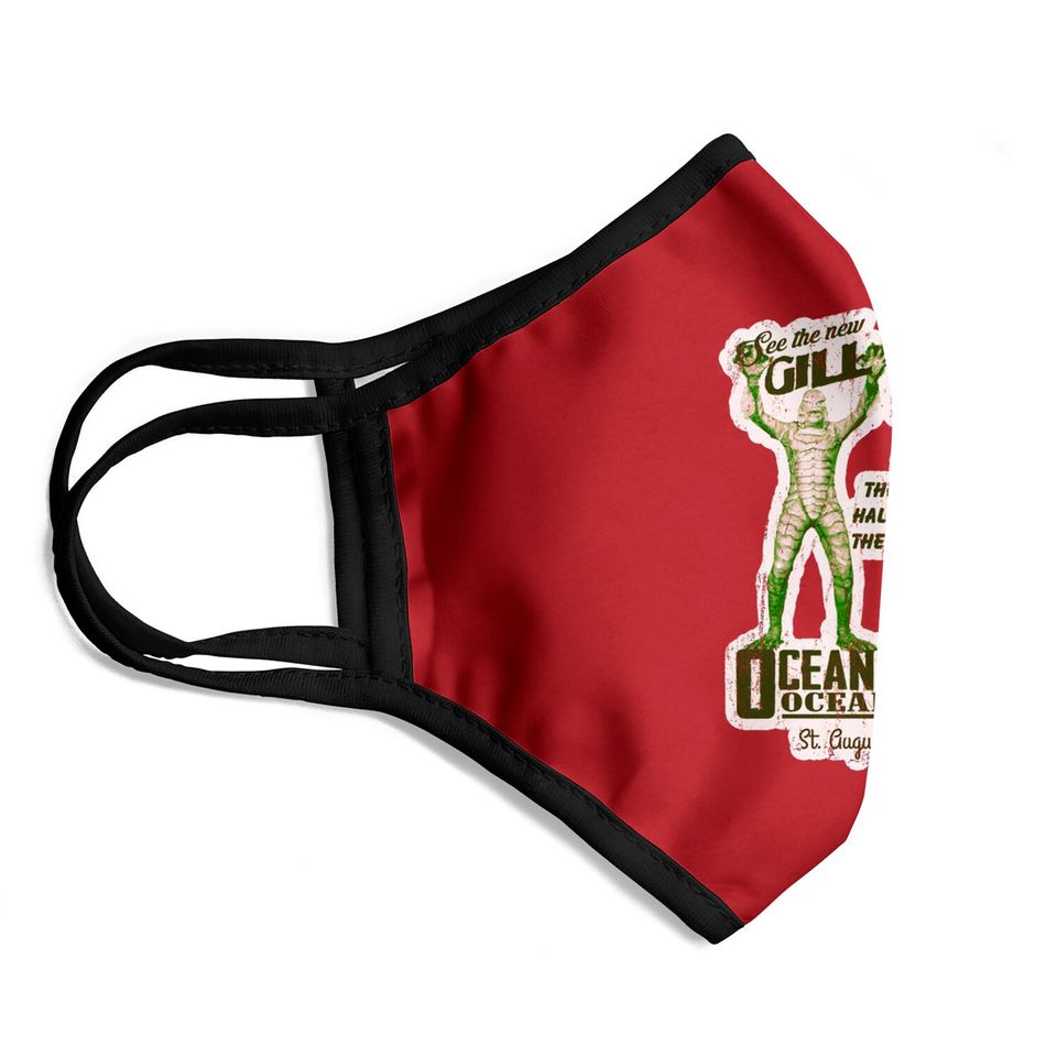 Ocean Harbor Oceanarium, distressed - The Creature From The Black Lagoon - Face Masks