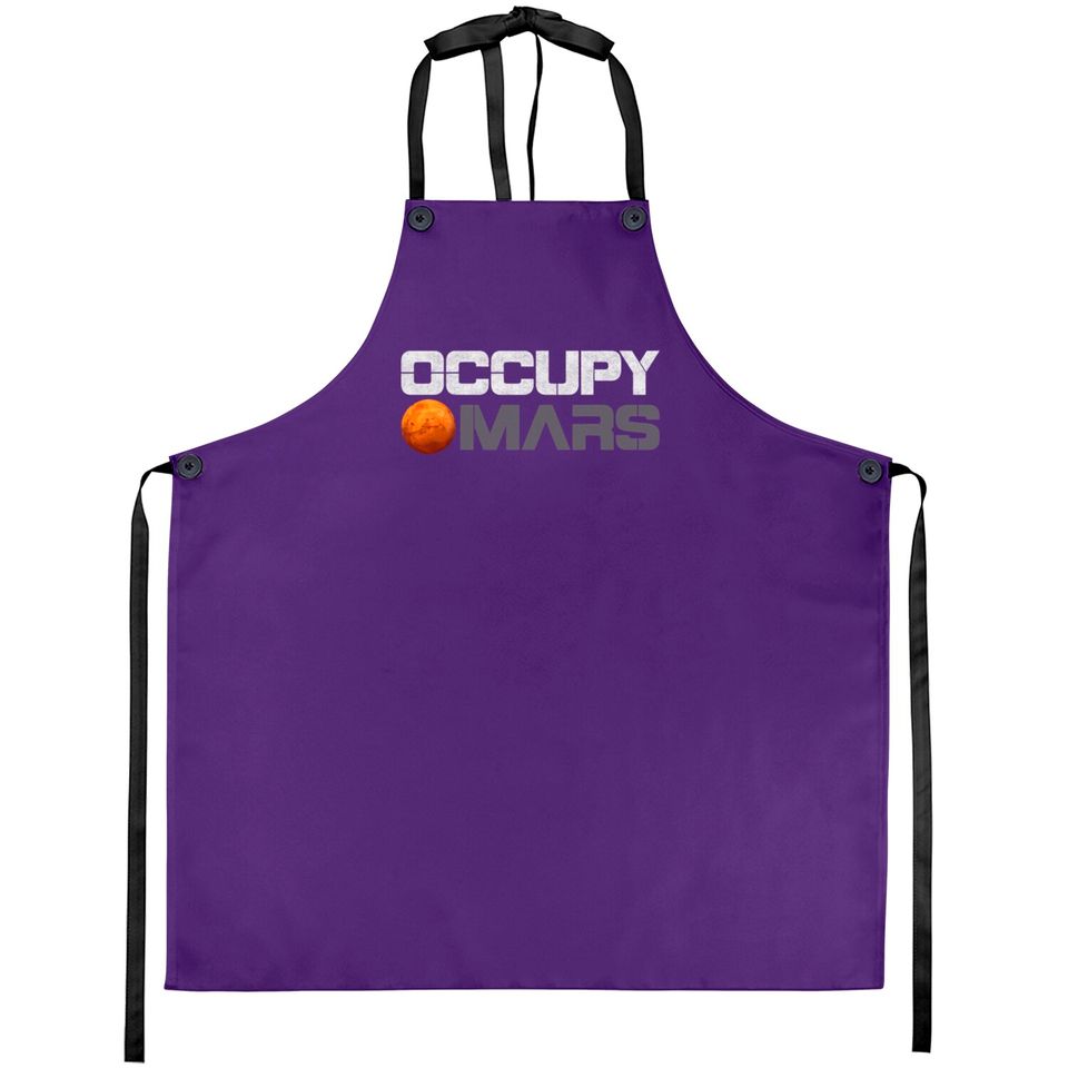 Occupy Mars Apron Aprons