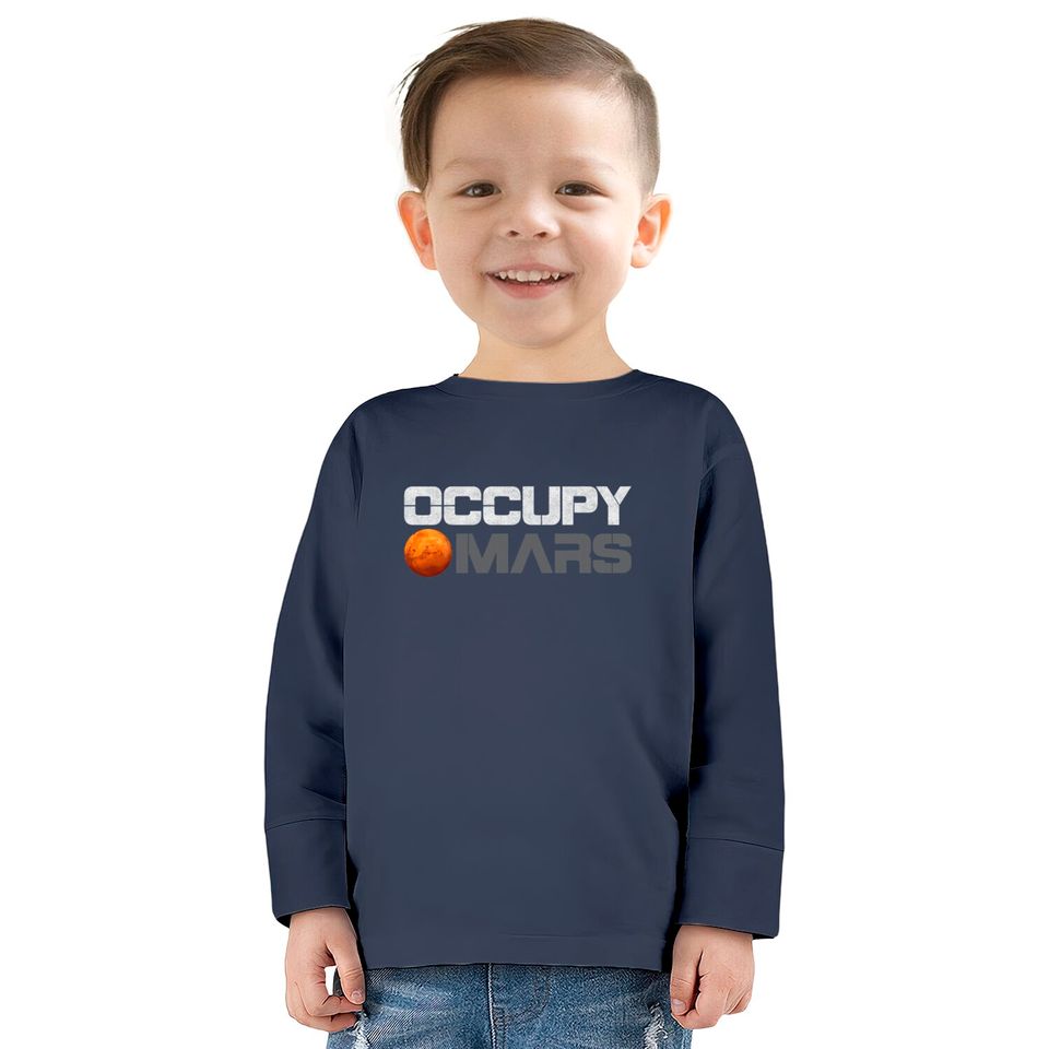 Occupy Mars Shirt  Kids Long Sleeve T-Shirts