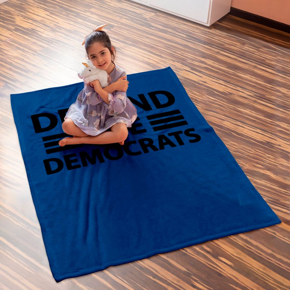Defund The Democrats Funny Parody Social Distancin Baby Blankets