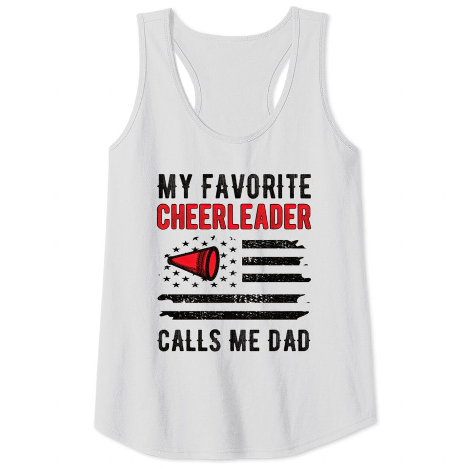 Cheer Dad Cheerleader Father Cheerleading Dad Gift Tank Tops