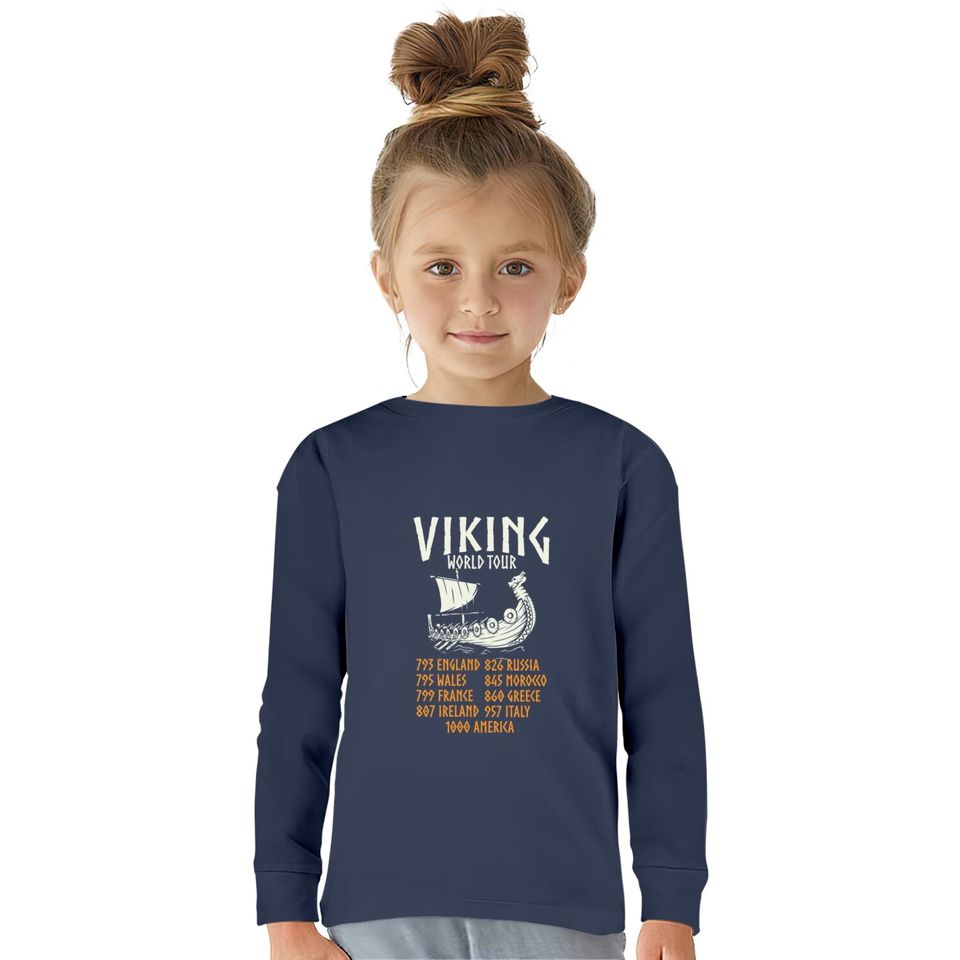 Viking , Vikings Gift, Norse, Odin, Valhalla  Kids Long Sleeve T-Shirts