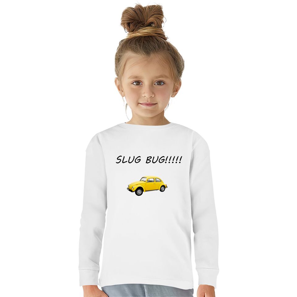 Funny Slug Bug Nostalgic Vintage Car Graphic  Kids Long Sleeve T-Shirts