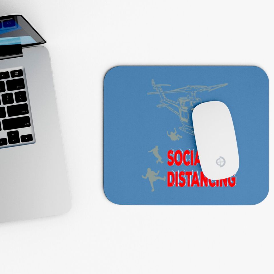 Funny Pilot Socialist Distancing Helicopter Gifts Mouse Pads