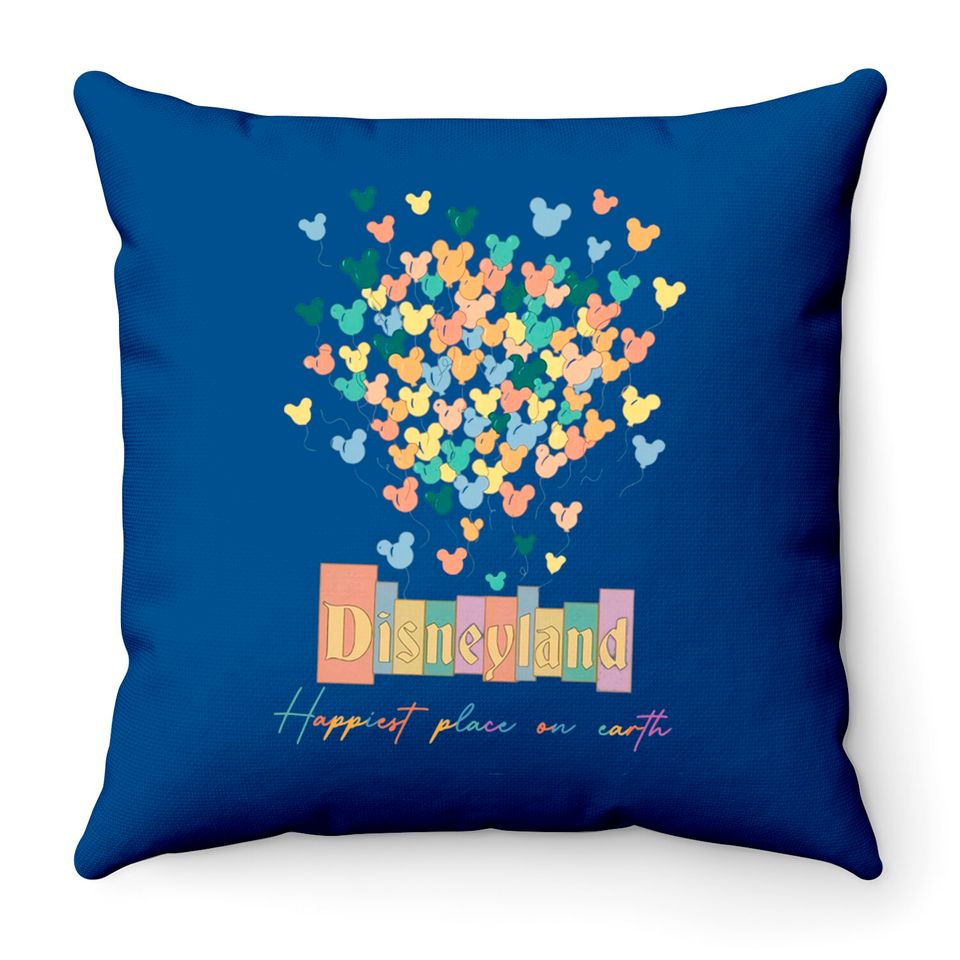 Disneyland Happiest Place on Earth Throw Pillows