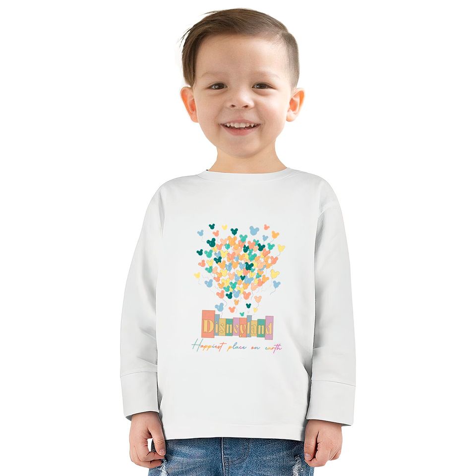 Disneyland Happiest Place on Earth  Kids Long Sleeve T-Shirts